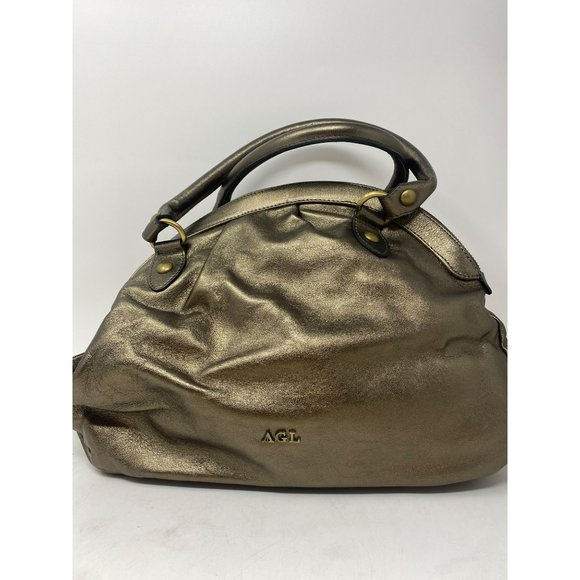 Attilio Giusti Leombruni bag Bronze Metallic Gold Leather Handbag AGL - Picture 2 of 16
